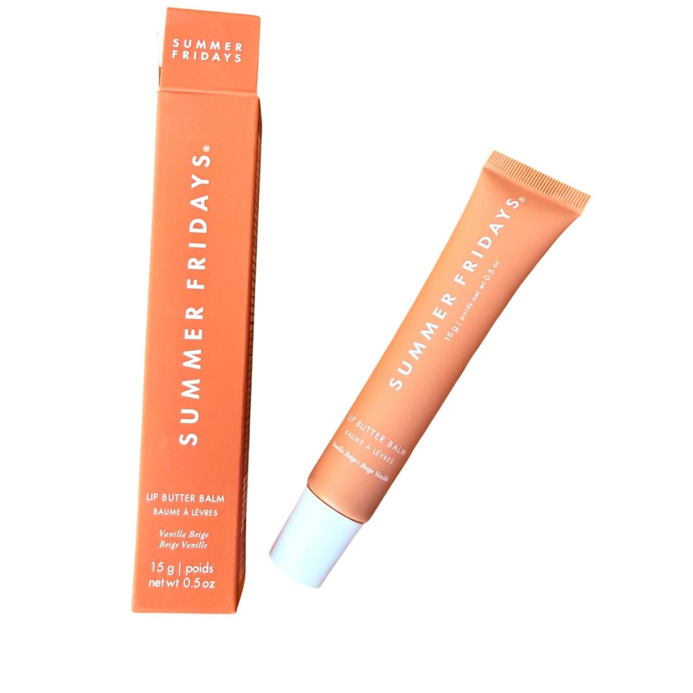 Summer Fridays Lip Butter Balm Vanilla Beige 0.5oz Vegan Hydrating Lip Tint